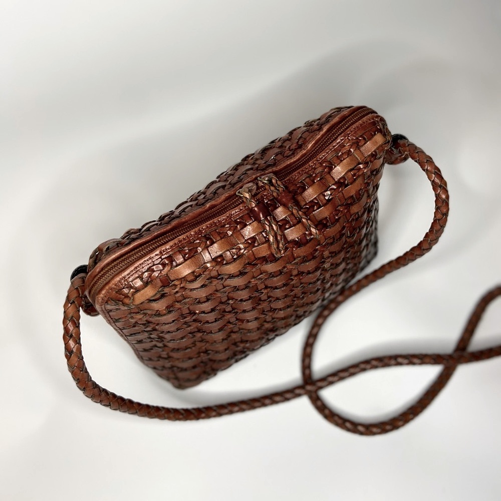 Vintage Genuine Leather Woven Shoulder Bag. From Dillards.